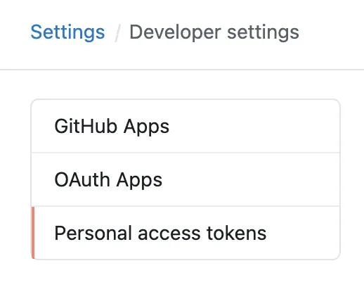Generate a personal access token in GitHub