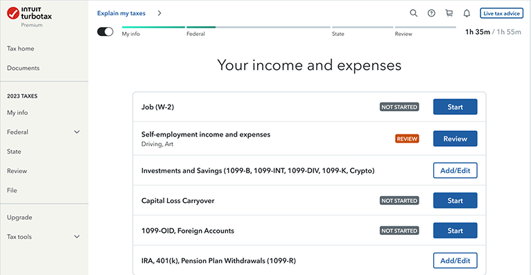 Landing table design — desktop
